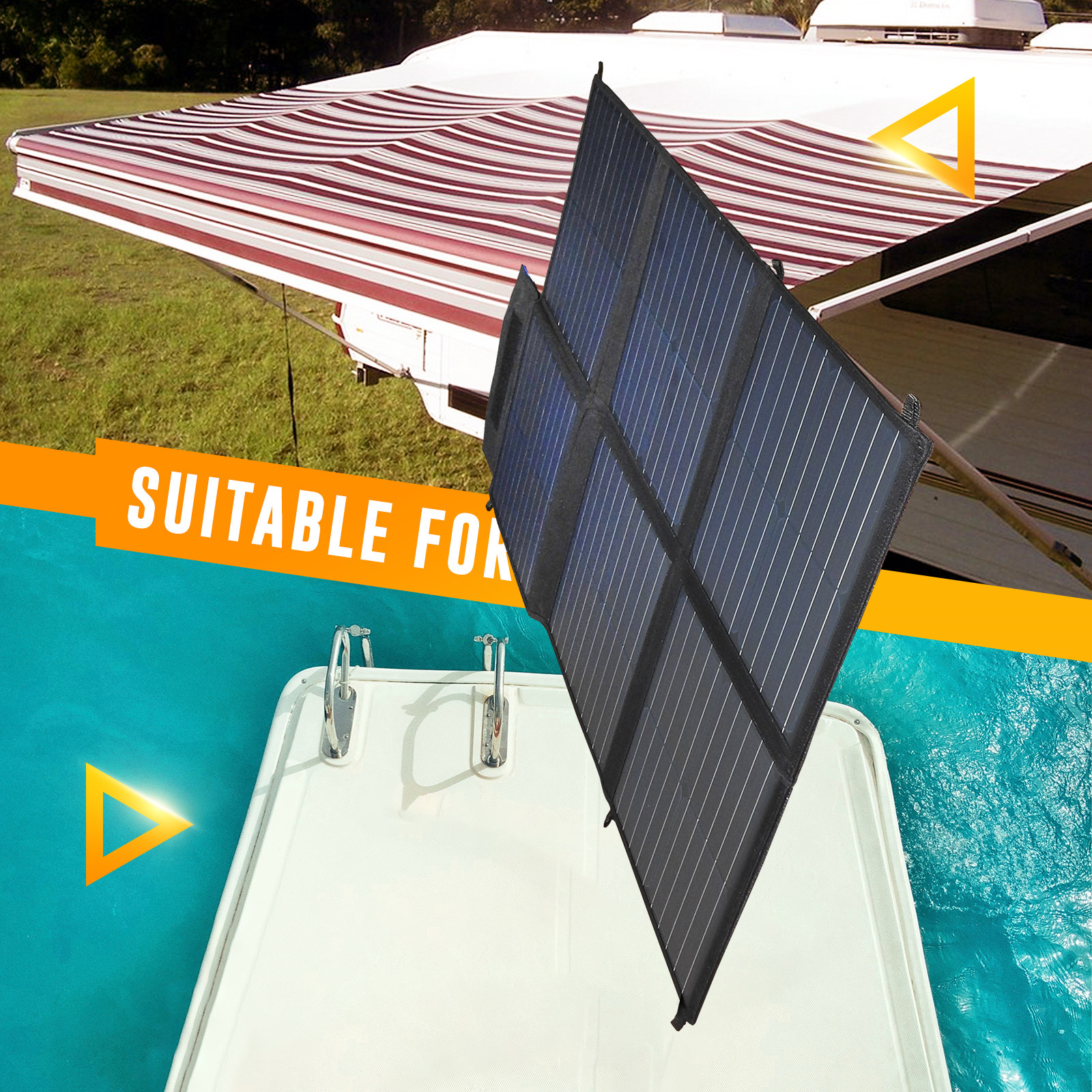 250W 12V Solar Mat Flexible Folding Solar Panel Blanket Generator